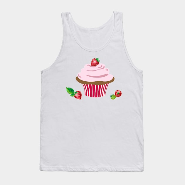 Strawberry Cake Tank Top by LizzyizzyDesign